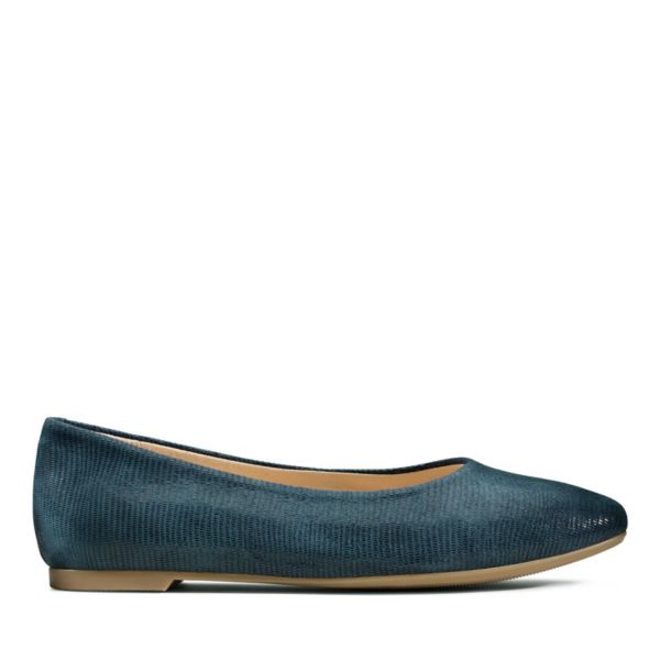 Clarks Womens Chia Violet Flat Shoes Navy | USA-8347615